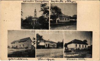 1944 Szamoskrassó, Krassó, Caraseu; román templom, levente otthon, gőzmalom, orvoslak, Hangya üzlete / Romanian church, mill, doctor's house, cooperative shop, home of Levente, the Hungarian Paramilitary Youth Organization