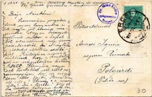 1935 Dunaújváros, Dunapentele, Sztálinváros; állami elemi iskola, Hangya szövetkezet üzlete. Angner ...