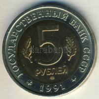 Szovjetunió 1991. 5R "Vadvilág-hegyi kecske" T:BU