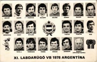 1978 Argentína, XI. Labdarúgó Világbajnokság, Magyar válogatott csapata. Képzőművészeti Alap Kiadóvállalat / Hungary national football team of the 1978 FIFA World Cup in Argentina (EB)