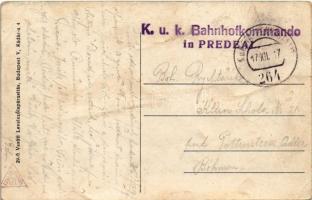 1917 Segesvár, Schässburg, Sighisoara; Piactér, üzletek. Vasúti levelezőlapárusítás 2976. / market s...