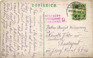 1916 Károlyváros, Karlovac; Zorin dom / street view + "K.u.K. Permanenter Krankenzug Nr. 39&quo...