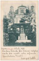 1902 Sopron, Villa Zettl a Hársfa sor 7. szám alatt. Müller Ferenc kiadása - Margot Zettl levele (EB)