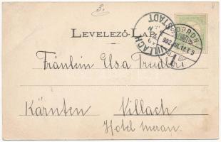 1902 Sopron, Villa Zettl a Hársfa sor 7. szám alatt. Müller Ferenc kiadása - Margot Zettl levele (EB...