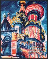 Molnor Péter: Uitz Béla: A moszkvai Vaszilij Blazsennij székesegyház, 1921. Bp.,én., Kieselbach. Kiadói papírkötésben