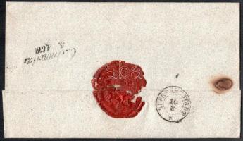 1851 Viaszpecsétes katonai levél Lembergből küldve