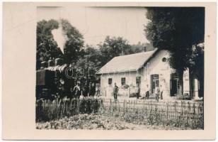 Jósvafő-Aggtelek, Szin; vasútállomás, gőzmozdony, vonat. photo