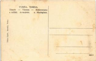 Torna, Abaúj-Torna, Turnau, Turna nad Bodvou; várrom és vásártér. Glanc Lipót kiadása / Schloßruine ...
