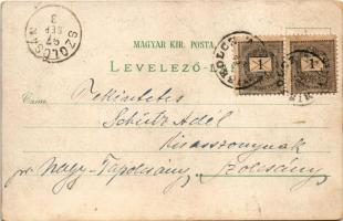 1897 (Vorläufer!) Miskolc, Pálóczy emlék, kálvária, városház, Erzsébet fürdő. Lövy József és fia Art...