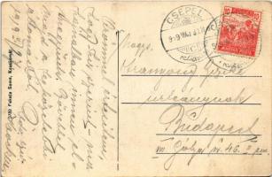 1919 Kecskemét, Fő tér, zsinagóga. Fekete Soma kiadása (EK)