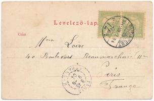 1904 Budapest I. Déli vaspálya Igazgatósági palotája, Déli vasútállomás, tehervagon / Südbahn-Direct...