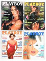 1990 4 db Playboy magazin, a borítókon sérülésekkel