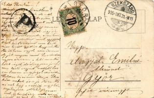 1905 Szekszárd, új épületek, Márkus Testvérek, Glantz Miksa és Müller Testvérek üzlete, Molnár könyv...