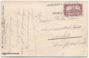 1924 Putnok, Gróf Serényi kastély. Leporello 10 kis képpel (Hungária Gőzmalom, Háztartási iskola, va...