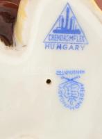 Herendi porcelán kacsapár, kézzel festett, jelzett, hibátlan m: 7×8×11,5 cm