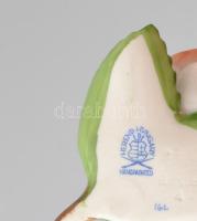 4db Herendi rózsa, lepattanásokkal, jelzett, 7,5x8 cm