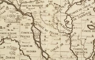 1708 Nouvelle carte de la Hongrie divisee selon ses differents Etats, avec une chronologie de ses Du...