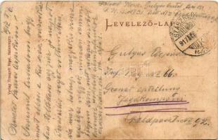 1917 Szászrégen, Reghin; Fő tér, Kölcsön és takarékpénztári szövetkezet. Traugott Blasi / Hauptplatz...