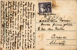 1921 Taracköz, Teresva; vasútállomás. Vasúti levelezőlapárusítás / railway station (Rb)