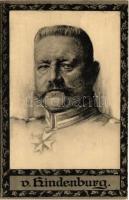 1916 Generalfeldmarschall v. Hindenburg / WWI German military art postcard, Field Marshal Hindenburg