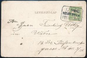 1911 Képeslap IZBÉG postaügynökségi bélyegzéssel / Postcard with postal agency postmark