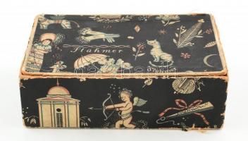 cca 1940 Stühmer csokoládés doboz, tervezte Kaeszné Lukáts Kató. 16x9x5 cm Kissé kopott