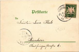 1898 (Vorläufer) Neckerei. Künstler-Postkarte der Deutschen Moden-Zeitung / Children art postcard. l...