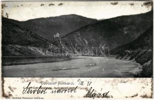 1898 (Vorläufer) Óváralja, Nezbudská Lúcka, Óvár, Stary Hrad; vár romladék a Vágvölgyben Ruttka közelében. Kiadja Moskóczi Ferencné / castle ruins in Povazie, near Vrútky