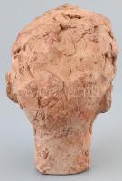 Benczédi Sándor (1912-1998): Sütő András író portréja. Terrakotta. Jelzett a hátoldalán. 17 cm