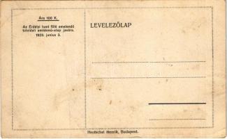 1923 Erdélyi hant fölé emelendő túloldali emlékmű-alap javára, Istók János turul szobor terve. Hents...