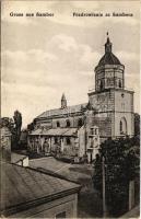Sambir, Szambir, Sambor; church. Leon Rosenschein + K.u.K. Militärzensur Sambor (EK)