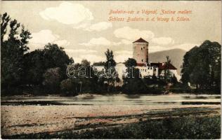 Zsolna, Zilina; Hrad Budatín / Budatin vára a Vágnál. Feitzinger Ede 1915 Nr. 626. / Schloss Budatin a. d. Waag bei Sillein / castle, Váh river (fl)