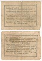 1849. 15kr "Kossuth bankó" (2x) T:III,III- Adamo G102
