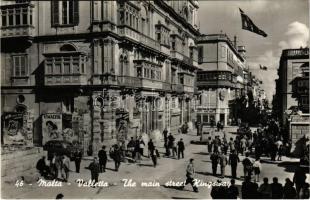 Valletta, The Main Street Kingsway, shops, advertisements, automobiles