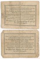 1849. 30kr "Kossuth bankó" (2x) T:III- nagyobb szakadás Adamo G103