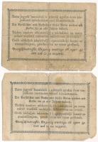 1849. 30kr "Kossuth bankó" (2x) T:III- szakadás Adamo G103