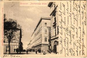 1901 Temesvár, Timisoara; Jenőherceg utca, Hemann Henrik üzlete.Polatsek kiadása / street, shops (EK)