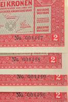 1917. 2K (29x), zöld "DEUTSCHÖSTERREICH" felülbélyegzéssel, sorszámkövetők "1701 0044...