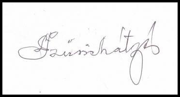 2016 Szűrös Mátyás (1933- ) politikus, az Országgyűlés elnöke, Magyarország ideiglenes köztársasági elnöke (1989-1990) autográf aláírása meghívó hátoldalán