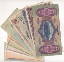 11db klf pengő, Vörös Hadsereg pengő, adópengő bankjegy, közte 1946. 100.000.000AP eltolódott nyomat...