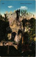 Celje, Cilli; Eingang in die Burgruine / castle ruins. Verlag Fritz Rasch + K.u.K. Geb. Kan. Munit. Kol. 1/24