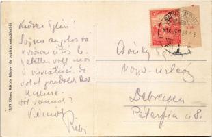 1918 Nagyszalonta, Salonta; Toldi Miklós tér, Férfi és gyermek ruha raktár, Schillinger Ferenc üzlet...