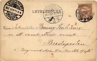 1900 Trencsén, Trencín; városrészlet a várral. Szold Henrik kiadása / general view with the castle