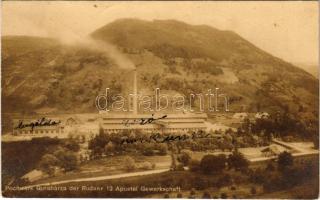 1912 Gurabárza, Barza, Gura-Barza (Kristyor, Criscior); Pochwerk der Rudaer 12 Apostel Gewerkschaft / a rudai 12 Apostol bányatársulat aranyzúzdája / gold mine. photo