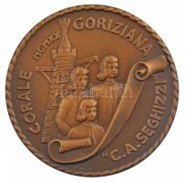 Olaszország DN (1970) Corale Goriziana - C.A. Seghizzi - MCMXX kétoldalas bronz emlékérem. Szign.: S. Johnson (51mm) T:1 / Italy ND (1970) Corale Goriziana - C.A. Seghizzi - MCMXX double-sided bronze commemorative medallion. Sign.: S. Johnson (51mm) C:UNC