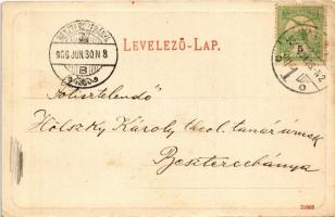 1906 Nagyszeben, Hermannstadt, Sibiu; Kleiner Ring / tér. Karl Graef kiadása / square (EK)