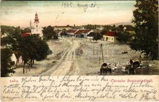 1905 Buziásfürdő, Baile Buzias; Fő tér, templom. Nosek Gusztáv kiadása / main square, church (EB)