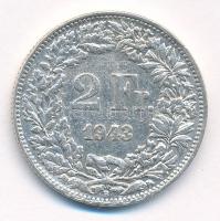Svájc 1943. 2Fr Ag T:2  Switzerland 1943. 2 Francs Ag C:XF  Krause KM#21