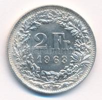 Svájc 1963. 2Fr Ag T:1-,2  Switzerland 1944. 2 Francs Ag C:AU,XF  Krause KM#21