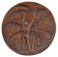 Kunvári Lilla (1897-1984) 1980. "Egry József - 1883-1951" bronz plakett (125mm) T:1-